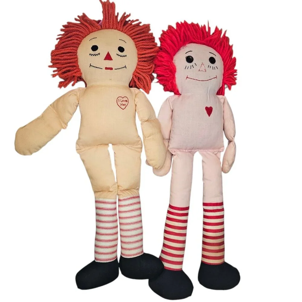 VTG 60s 70s Raggedy Ann Dolls Handmade 18